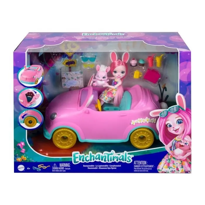 Enchantimals - Voiture Lapinmobile - Accessoire Mini-poupée - Dès 4 ans HCF85-6