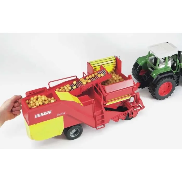 Arracheuse de pommes de terre Grimme SE75-30 - BRUDER - Réglable en hauteur - Tapis roulant et manivelle-1
