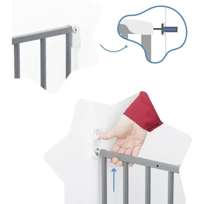 Badabulle Barrière de Sécurité Safe & Protect XL (60-107 cm)-3