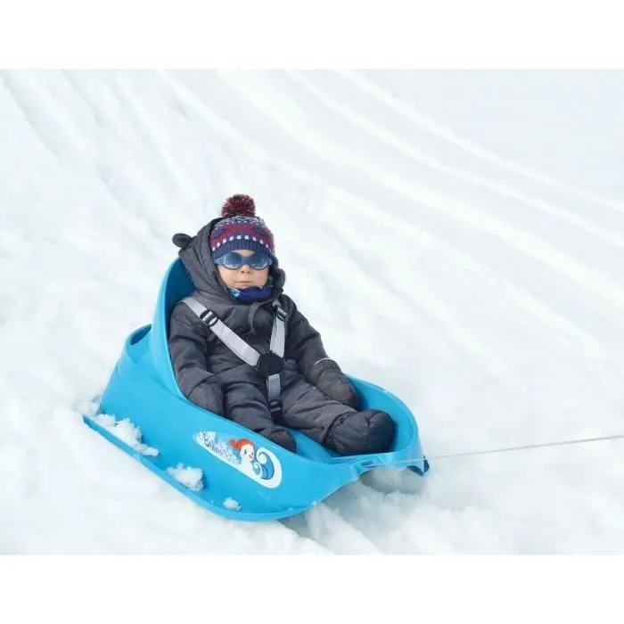 Traineau Luge Bébé - EDA PLASTIQUE - Bobee Bob - Harnais de sécurité + Tire-Luge et Sangle-1