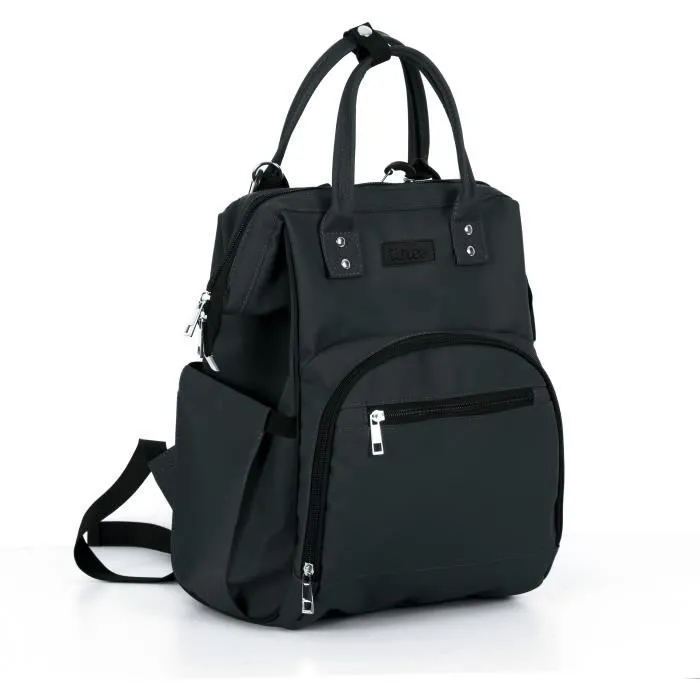 Sac à langer TINEO CLASSIQUE - Forme Sac à dos - Imperméable - Noir-1
