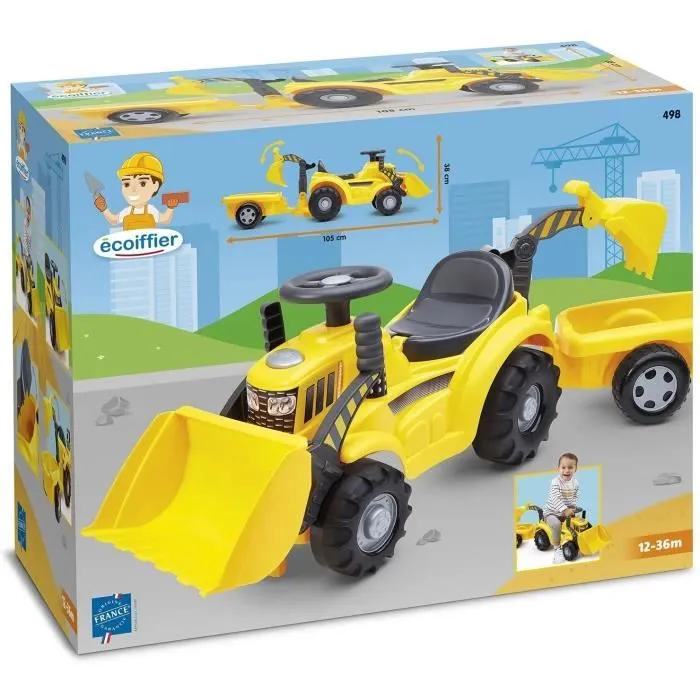 Porteur travaux publics - ECOIFFIER - 498 - Jaune - Mixte - Dès 12 mois-1