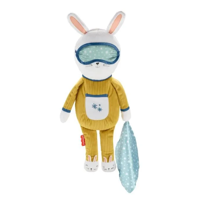 Fisher-Price - Lapinou Compagnon Dodo - Peluche lapin avec musique et veilleuse - 18 mois et +-1