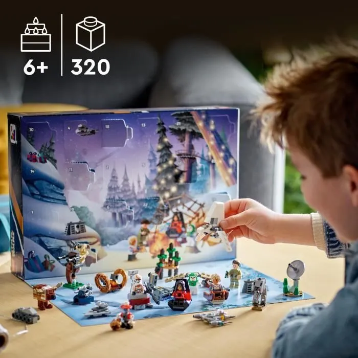 Calendrier de l'Avent LEGO® Star Wars 75366 - 24 Cadeaux de Noël dont 9 Personnages et 10 Jouets de Véhicules-2