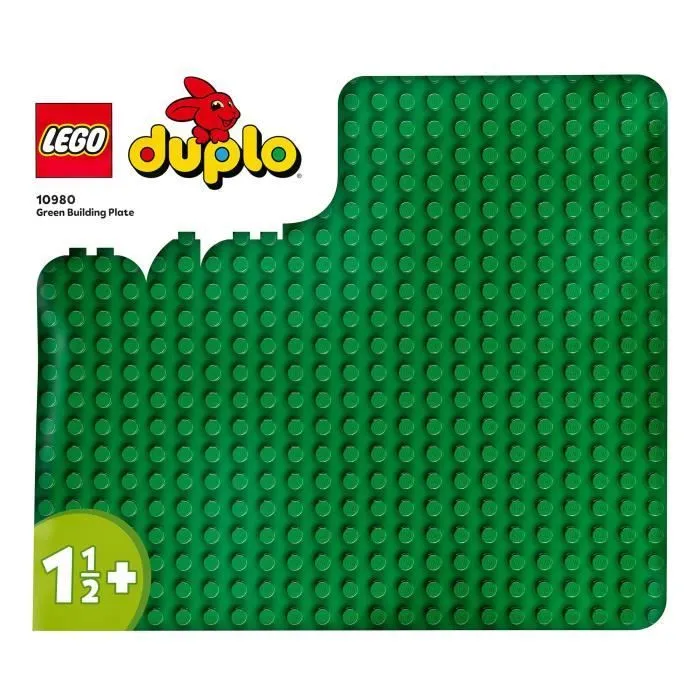 LEGO® 10980 DUPLO La Plaque De Construction Verte, Socle de Base Pour Assemblage et Exposition, Jouet de Construction Pour Enfants-0