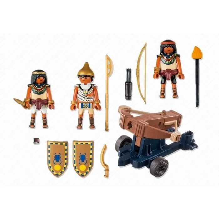 PLAYMOBIL 5388 - History - Soldats du Pharaon avec Catapulte-3