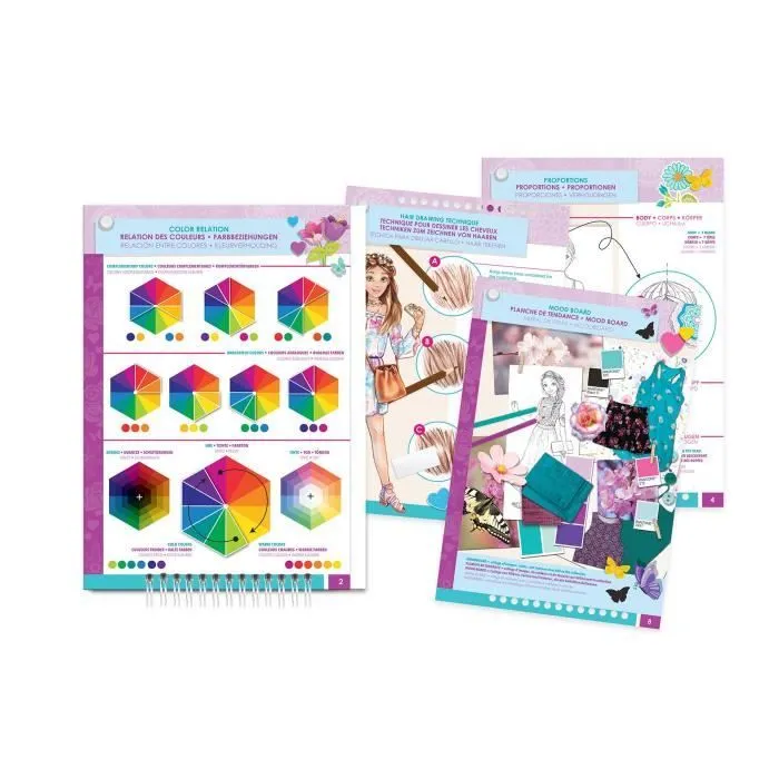 Carnet de croquis mode fleur MAKE IT REAL - Fille - A partir de 3 ans-1