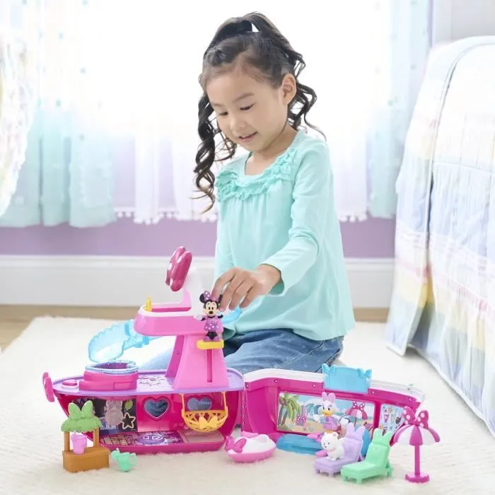 Jouet interactif - DISNEY MINNIE MOUSE - Le Yacht de Minnie - Yacht avec 14 accessoires, tenues changeantes et piscine-5