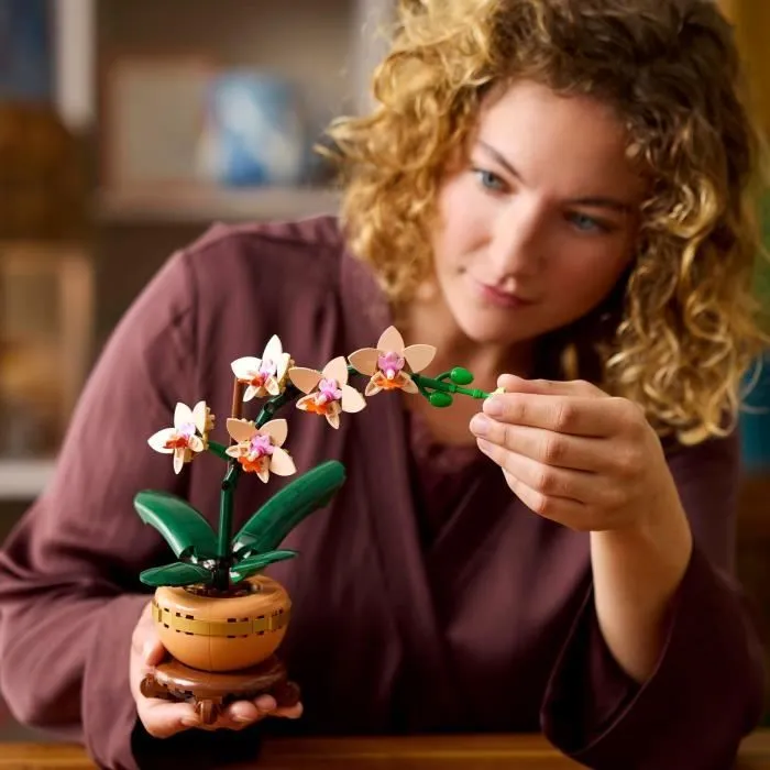 LEGO Botanique 10343 L’orchidée miniature - Fleurs artificielles - Idée cadeau pour femme-4