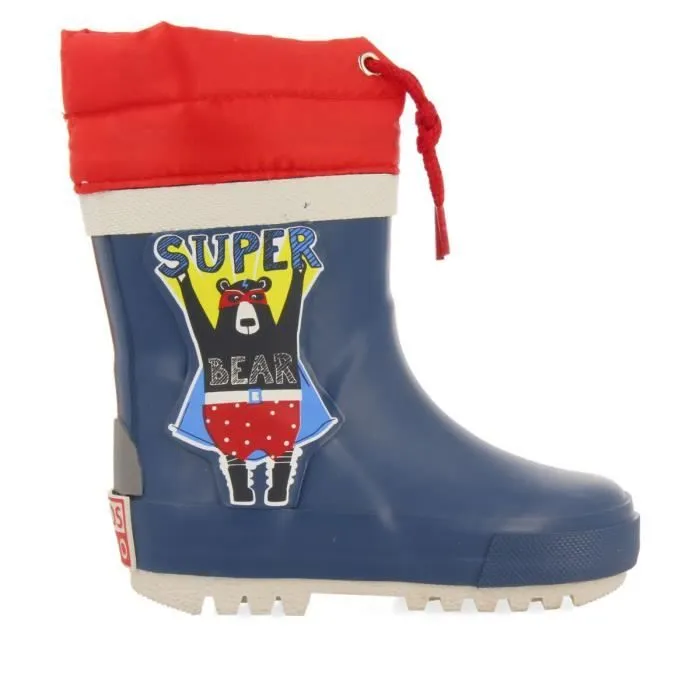 Bottes de pluie bébé garçon - GIOSEPPO - Borgames - Bleu - Caoutchouc - Basse-0