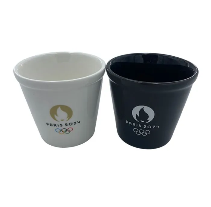PARIS 2024 2 x tasse gobelet café expresso 12 cl - JO Collection officielle Jeux Olympiques et Paralympiques…-0