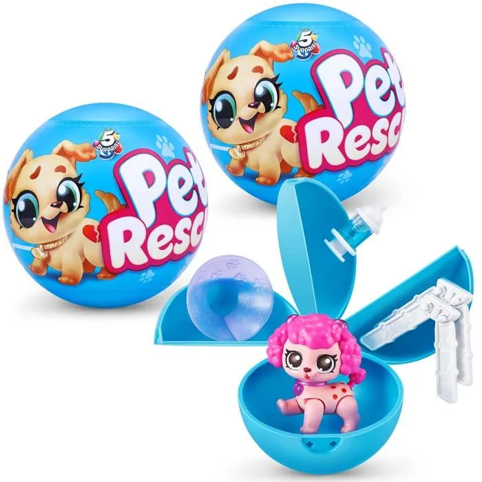 5 surprise - 77327 - Pet Rescue Serie 1 (Pack de 2) Capsule Mystere a Collectionner, , 2 Pack-0