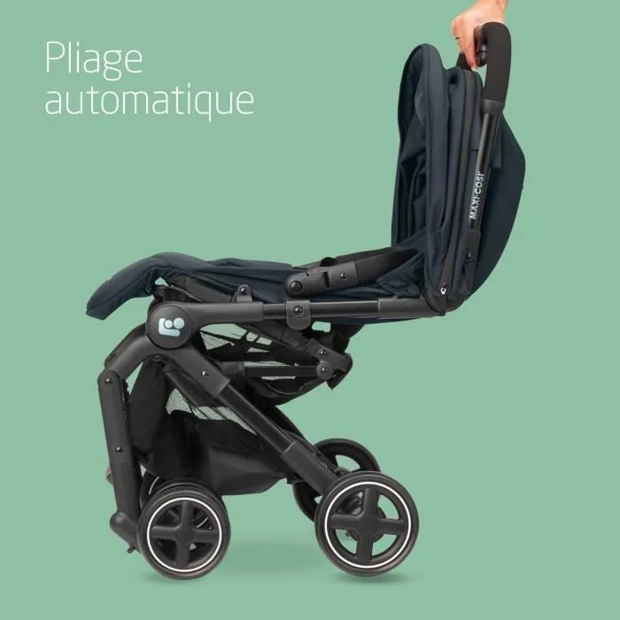 Bebeboutik MAXI COSI Poussette canne ultra compacte Lara 2 de la naissance a 4 ans jusqu a 22 kg pliage facile Essential Graphite