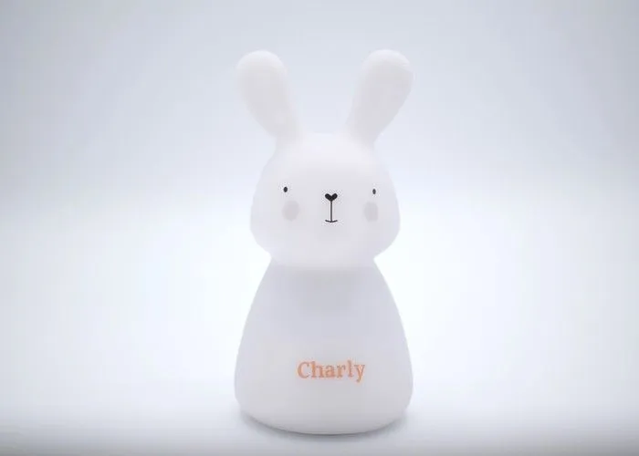 Veilleuse lapin «Charly» de Olala® - Veilleuse enfant rechargeable Induction lumière douce et rassurante-1