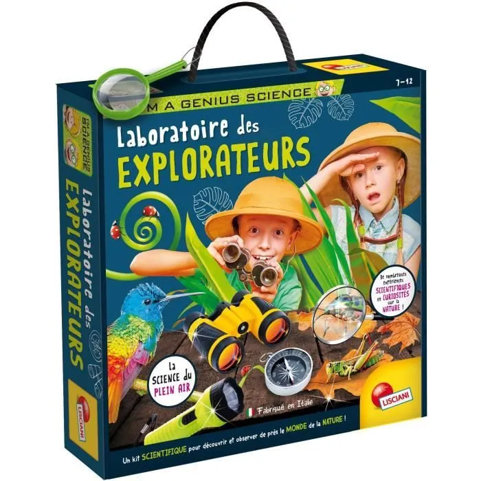 Kit d'exploration - LISCIANI - I'm a Genius - Laboratoire des explorateurs - Nature et boussole - Découverte et observation-0