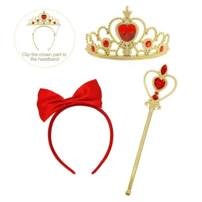 Déguisement Princesse Blanche Neige Fille - LCC - Robe Anniversaire Fête Halloween Noël Partie Carnaval Cosplay-3