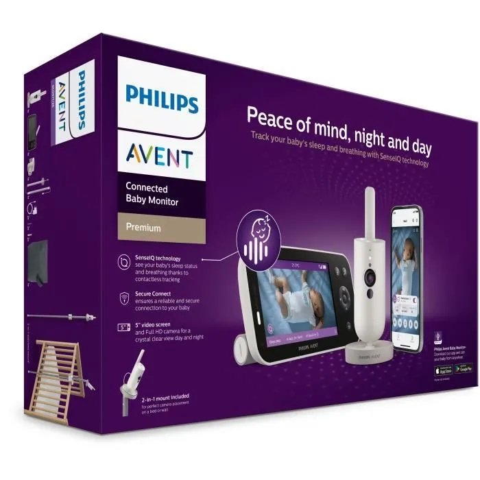 Ecoute-bébé vidéo - PHILIPS AVENT - Premium connecté - SCD971/26-2