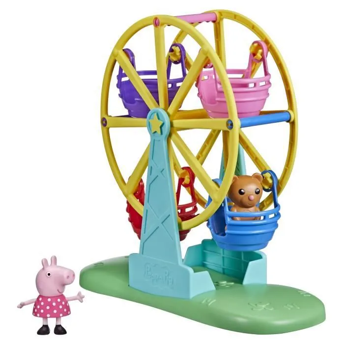 Jouet préscolaire - PEPPA PIG - La grande roue de Peppa - Figurine, Nounours et Grande roue - dès 3 ans-1