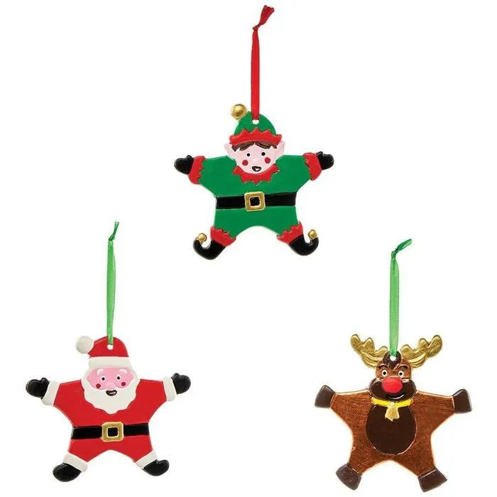 Jeu de peinture Baker ross - FX375 - Decoration de Noel en Ceramique - Lot de 4, Activite Noel Enfant ()-1