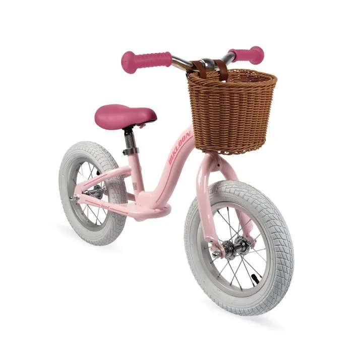 Draisienne Bikloon Métal Vintage Rose - JANOD - Pour Enfant de 3 à 6 Ans - Selle Réglable - Pneus Gonflables-0