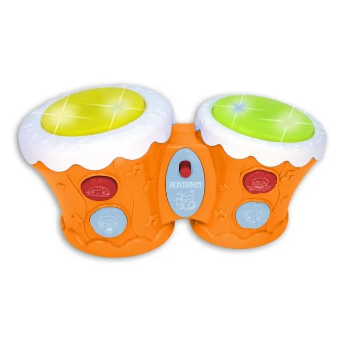 Bongo électronique - BONTEMPI - Baby Bongo - Effets sonores - 6 rythmes de batterie - Carrousel de lumières-0