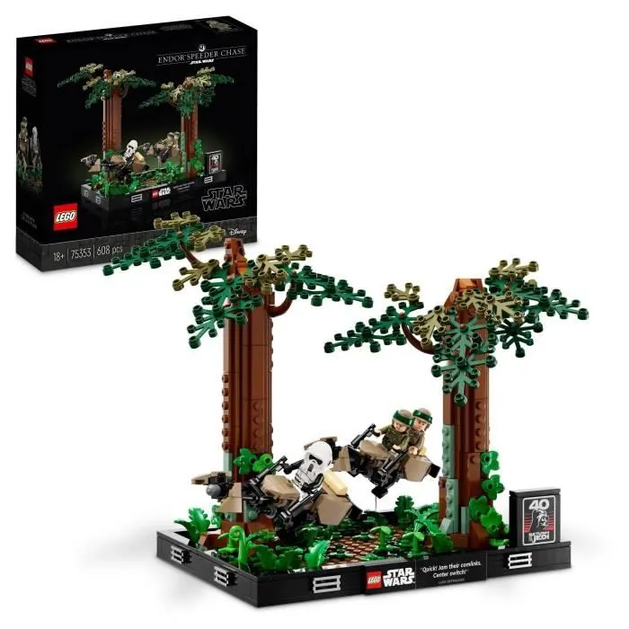 LEGO® Star Wars 75353 Diorama de la Course-Poursuite en Speeder sur Endor, avec Luke Skywalker-0