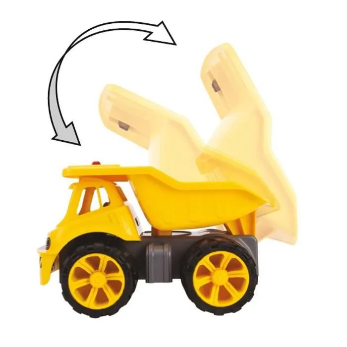Camion Benne - Smoby - BIG MAXI - Benne basculante - Grosses roues soft silencieuses - Jaune-4