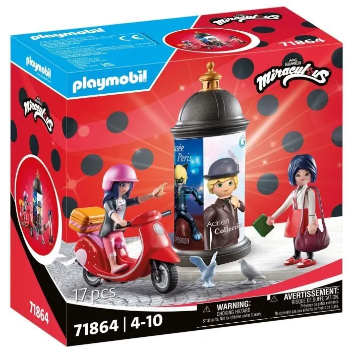 PLAYMOBIL 71864 Marinette à scooter & Kagami, Miraculous, dès 5 ans-0