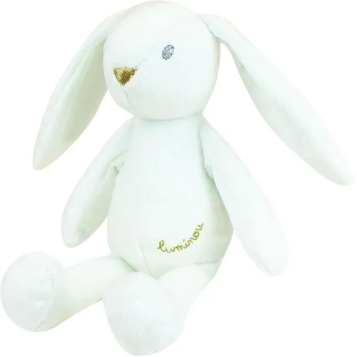 JEMINI Luminou Lapin blanc Peluche lumineuse naturelle fonctionne sans pile+/- 20 cm-3