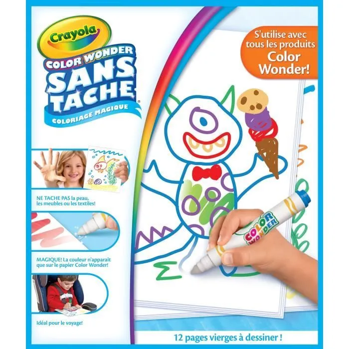 Recharge pages blanches Color Wonder - Crayola - Pour coloriage magique-0