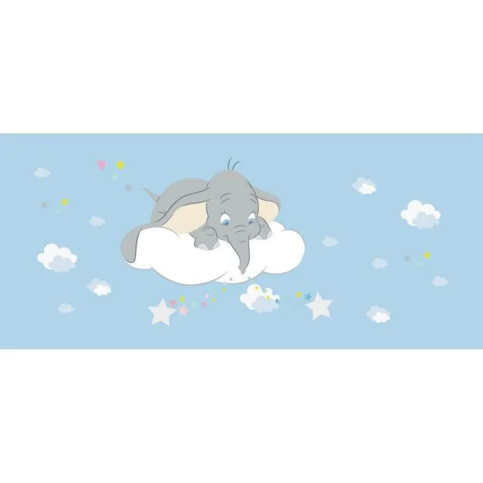 Poster géant intissé Disney - Dumbo - Bleu - Chambre - Carton - Papier - Rectangulaire-1