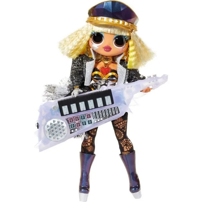 L.O.L. Surprise OMG Remix Rock - Fame Queen and Keytar - Poupée Mannequin 24cm-0