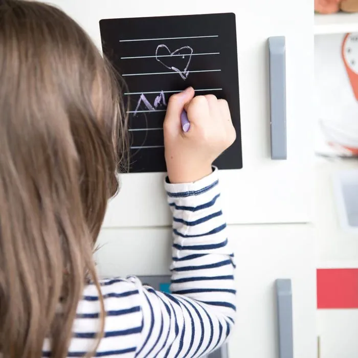ROBA Grande Cuisine Enfant en Bois + Accessoires Variés - Blanc/rouge-4