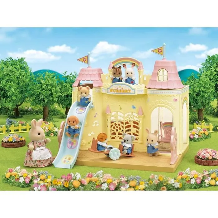 SYLVANIAN FAMILIES - 5316 - La crèche des bébés - Château avec accessoires de jeu - Bleu-0