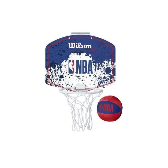Mini Panier NBA - NBA - TU - Bleu - Montage facile - Pour adultes et enfants à partir de 4 ans-0