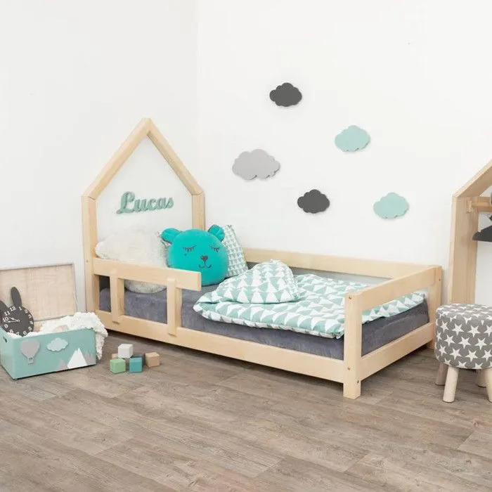 Lit cabane enfant POPPI 80 x 180 verni 2-1