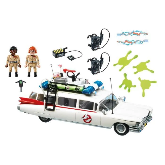 PLAYMOBIL - Ghostbusters Edition Limitée - Voiture Ecto-1 avec agents Zeddemore et Janine-1