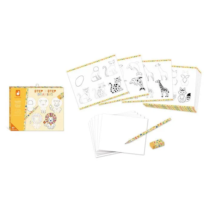 Step by Step Drawing - Apprendre à dessiner - 20 Modèles Animaux - Kit Dessin Enfant - Apprentissage Dessin – Dès 6 ans-4