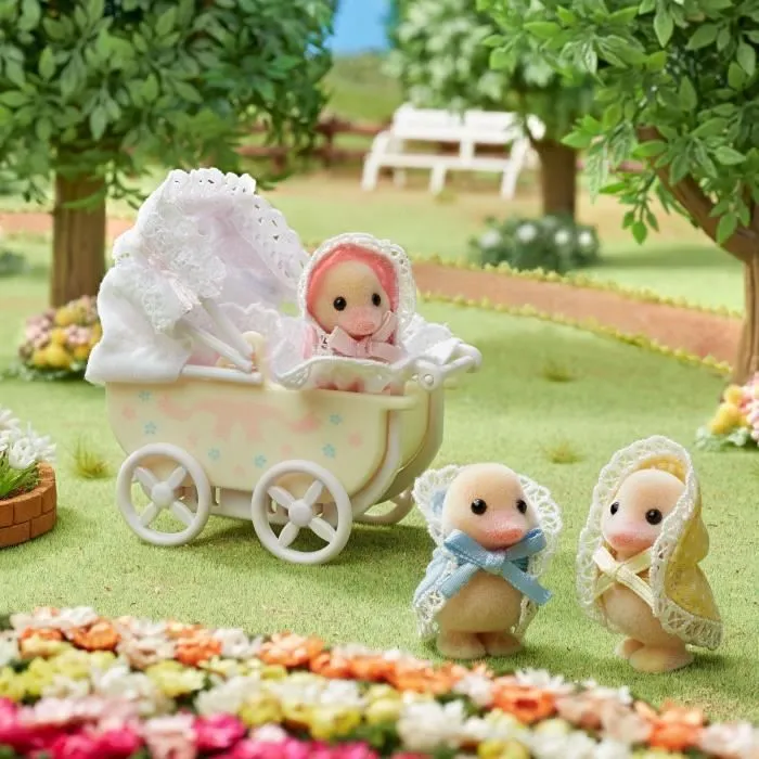 SYLVANIAN FAMILIES - Les adorables triplés canards et landau-2