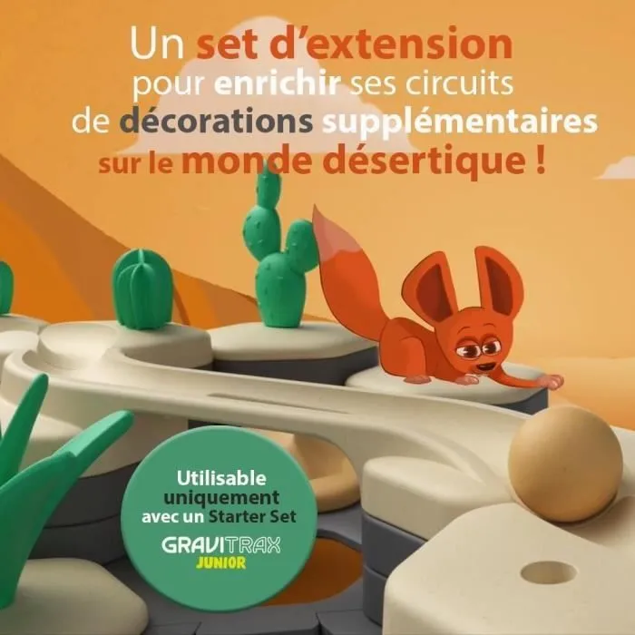 Gravitrax Junior - Set d'extension My Desert 33 pièces - Circuit de billes - Jeu de construction créatif - Ravensburger - Dès 3 ans-2