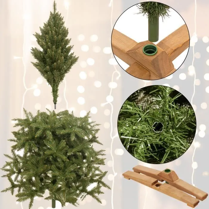 Sapin de Noël artificiel - SPRINGOS - Épicéa du Caucase - 180 cm - PVC - Intérieur-1