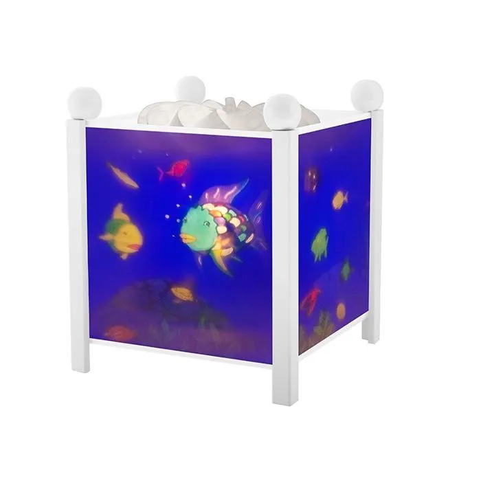 Veilleuse Lanterne Magique Poisson Arc-en-ciel - TROUSSELIER - Blanc - Electrique - 16x16cm-0