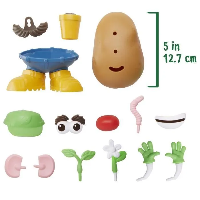Mr. Patate Green, 15 pièces en matière plastique d'origine végétale, jouet pour enfants, Potato Head Goes Green, Hasbro-3