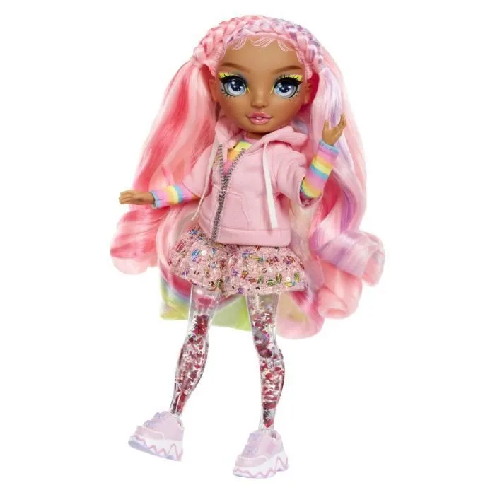 Rainbow High - Sparkle & Shine - Poupée mannequin de 27cm - Rose - Jambes avec liquide pailletés - Dès 4ans-1