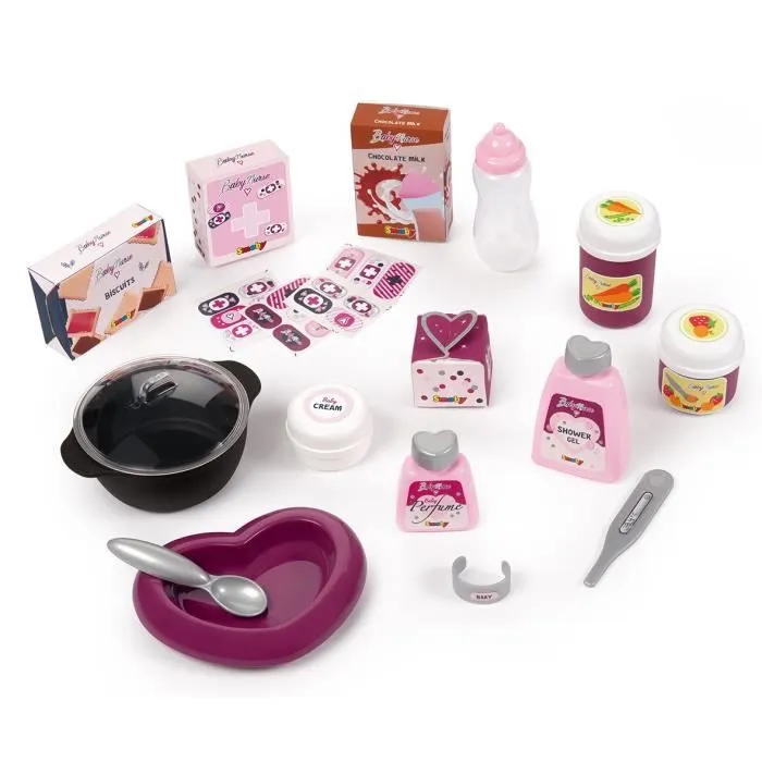 SMOBY - Baby Nurse Grande Maison des Bébés - Cuisine, Salle de Bain, Chambre - 23 Accessoires-2