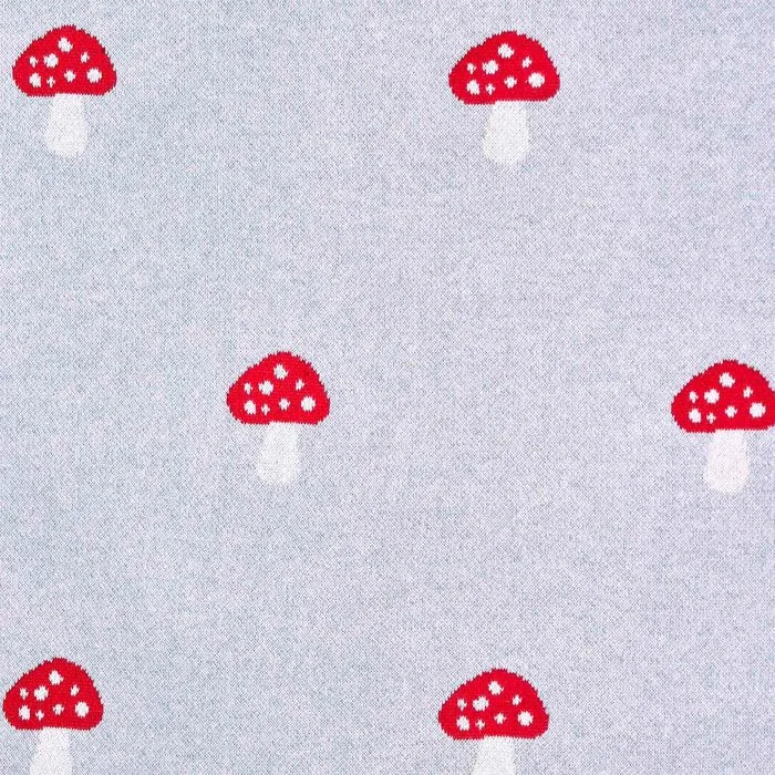 Couverture en coton bio CHAMPI 80 x 100 cm Gris-3