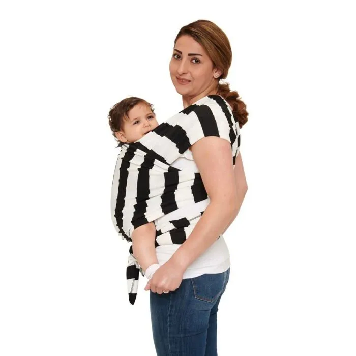 Echarpe de portage Baby garden echarpe rayee noir - blanc - ergonomique - Original-1