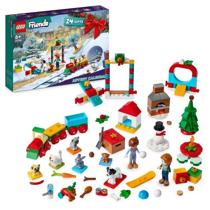 LEGO® Friends - Calendrier de l’Avent 2023 - 24 Cadeaux dont 8 Figurines d'Animaux - Cadeau Noël-0