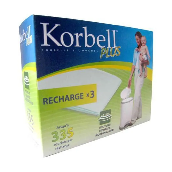 KORBELL PLUS Recharge 3 pack pour poubelle 26L-0