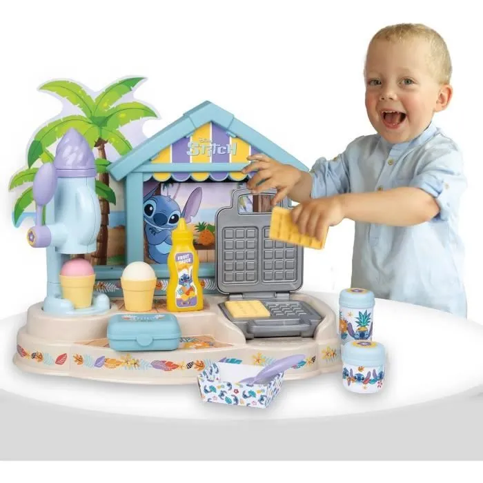 SMOBY - Paillote Gourmande Stitch - Fabrique à glaces et gaufrier-2